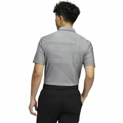 ADIDAS Shapes Jacquard Polo -Shoes Sales Shop adidas shapes jacquard polo grey three black 02 05416.1676598327