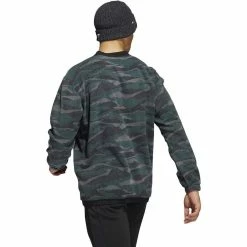 ADIDAS Texture Print Crewneck 14 ADIDAS Texture Print Crewneck -Shoes Sales Shop adidas texture print crewneck black shadow green 02 70450.1673906677
