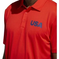 ADIDAS Ultimate365 USA Golf Solid Polo -Shoes Sales Shop adidas ultimate 365 usa golf solid polo red 03 61618.1659043263
