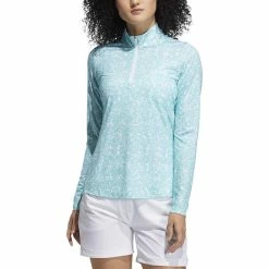 ADIDAS Women's AEROREADY UV50 Printed Long Sleeve -Shoes Sales Shop adidas womens aeroready uv50 printed long sleeve white acid mint 01 66400.1633102934
