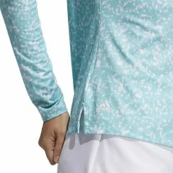 ADIDAS Women's AEROREADY UV50 Printed Long Sleeve -Shoes Sales Shop adidas womens aeroready uv50 printed long sleeve white acid mint 03 63315.1633102935