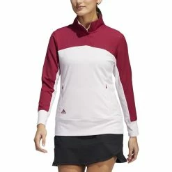 ADIDAS Women's Colorblock Quarter Snap Jacket