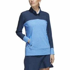 ADIDAS Women's Colorblock Quarter Snap Jacket 10 ADIDAS Women's Colorblock Quarter Snap Jacket -Shoes Sales Shop adidas womens colorblock quarter snap jacket blue rush 01 16480.1676583506