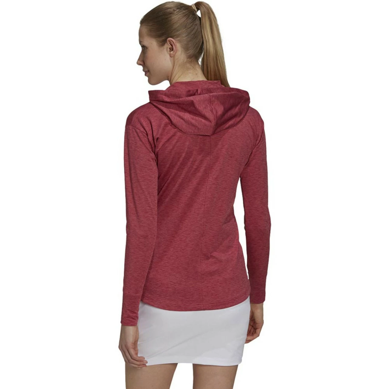 ADIDAS Women's Essentials Heathered Hoodie 8 ADIDAS Women's Essentials Heathered Hoodie - Image 6