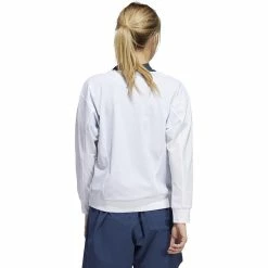 ADIDAS Women's Go-To Knit Woven Pullover -Shoes Sales Shop adidas womens go to knit woven pullover white 02 09551.1647971840
