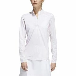 ADIDAS Women's Printed Sun Protection 1/4 Zip -Shoes Sales Shop adidas womens printed sun protection 1 4 zip almost pink 01 31030.1676598054