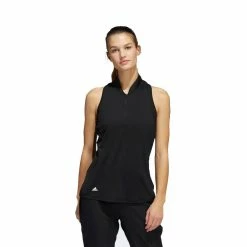 ADIDAS Women's Racerback Sleeveless Polo -Shoes Sales Shop adidas womens racerback sleeveless polo black 02 38217.1676591683