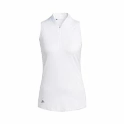 ADIDAS Women's Racerback Sleeveless Polo -Shoes Sales Shop adidas womens racerback sleeveless polo white 01 30687.1676590124
