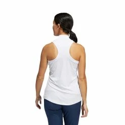 ADIDAS Women's Racerback Sleeveless Polo -Shoes Sales Shop adidas womens racerback sleeveless polo white 03 25517.1676590397
