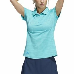 ADIDAS Women's Space-Dyed Polo 25 ADIDAS Women's Space-Dyed Polo -Shoes Sales Shop adidas womens space dyed polo semi mint rush blue rush 01 30871.1647973321
