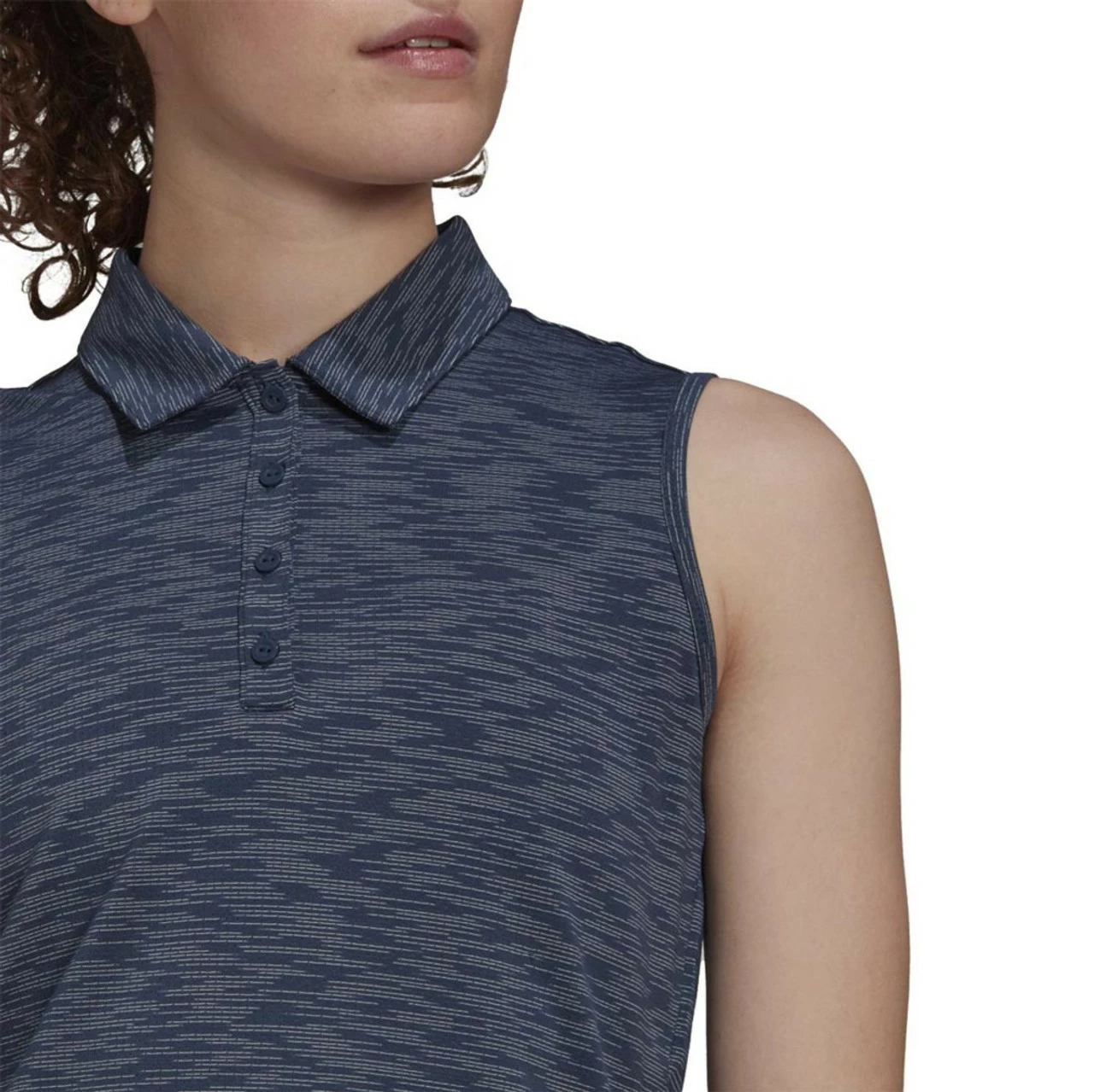 ADIDAS Women's Spacedye Sleeveless Polo 5 ADIDAS Women's Spacedye Sleeveless Polo - Image 3