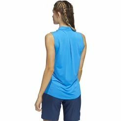 ADIDAS Women's Ultimate 365 Solid Sleeveless Polo -Shoes Sales Shop adidas womens ultimate 365 solid sleeveless polo blue rush 02 37401.1662670227