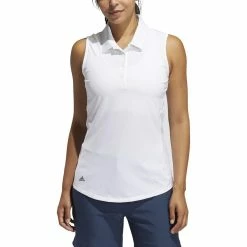 ADIDAS Women's Ultimate 365 Solid Sleeveless Polo -Shoes Sales Shop adidas womens ultimate 365 solid sleeveless polo white 01 85492.1662670227