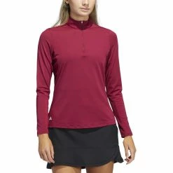 ADIDAS Women's Ultimate365 Sun Protection Shirt -Shoes Sales Shop adidas womens ultimate365 sun protection shirt legacy burgundy 01 10915.1676580898