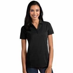 Antigua Women's Tribute Polo -Shoes Sales Shop antigua womens tribute polo black 01 66703.1653919109
