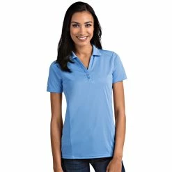 Antigua Women's Tribute Polo -Shoes Sales Shop antigua womens tribute polo columbia blue 01 83304.1653919109