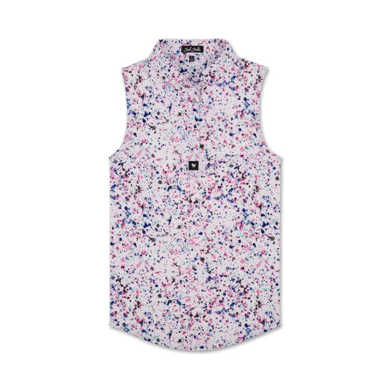 Bad Birdie Women's Paint Splatter 3 Polo 3 Bad Birdie Women's Paint Splatter 3 Polo