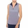 BELYN KEY Women's Reversible Sleeveless Polo -Shoes Sales Shop belyn key womens reversible sleeveless polo diamond stripe 01 96941.1676588768