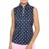 BELYN KEY Women's Zip Keystone Sleeveless Polo -Shoes Sales Shop belyn key womens zip keystone sleeveless polo golf ball print 01 54389.1651246397
