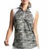 Bermuda Sands Womens Rowan Sublimated Sleeveless Polo