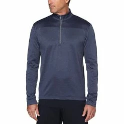 Callaway Swing Tech Waffle 1/4 Zip -Shoes Sales Shop callaway swing tech waffle 1 4 zip peacoat heather 01 70168.1659043163