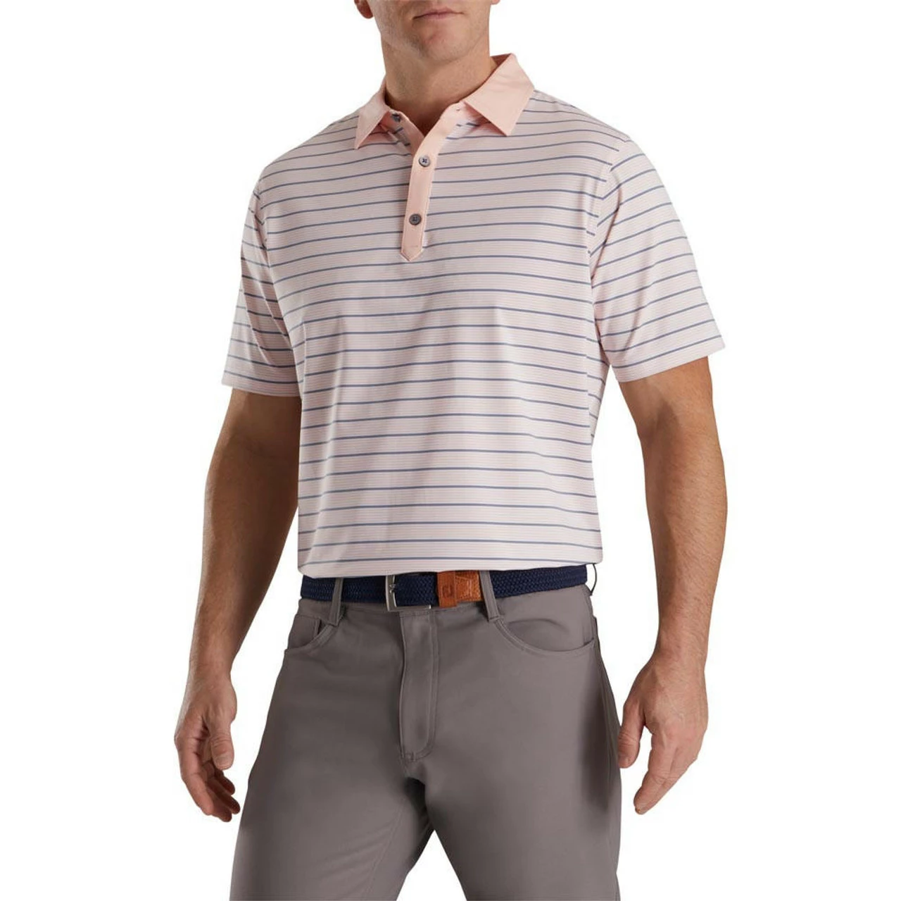 FootJoy Accented Stripe Lisle Self Collar Polo 11 FootJoy Accented Stripe Lisle Self Collar Polo - Image 9