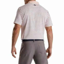 FootJoy Accented Stripe Lisle Self Collar Polo 23 FootJoy Accented Stripe Lisle Self Collar Polo -Shoes Sales Shop footjoy accented stripe lisle self collar polo quartz pink white graphite 02 72553.1673906120