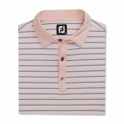 FootJoy Accented Stripe Lisle Self Collar Polo 25 FootJoy Accented Stripe Lisle Self Collar Polo -Shoes Sales Shop footjoy accented stripe lisle self collar polo quartz pink white graphite 04 71803.1673906075