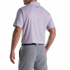 FootJoy Cactus Print Lisle Self Collar Polo -Shoes Sales Shop footjoy cactus print lisle self collar polo dusty purple 02 83859.1673902596
