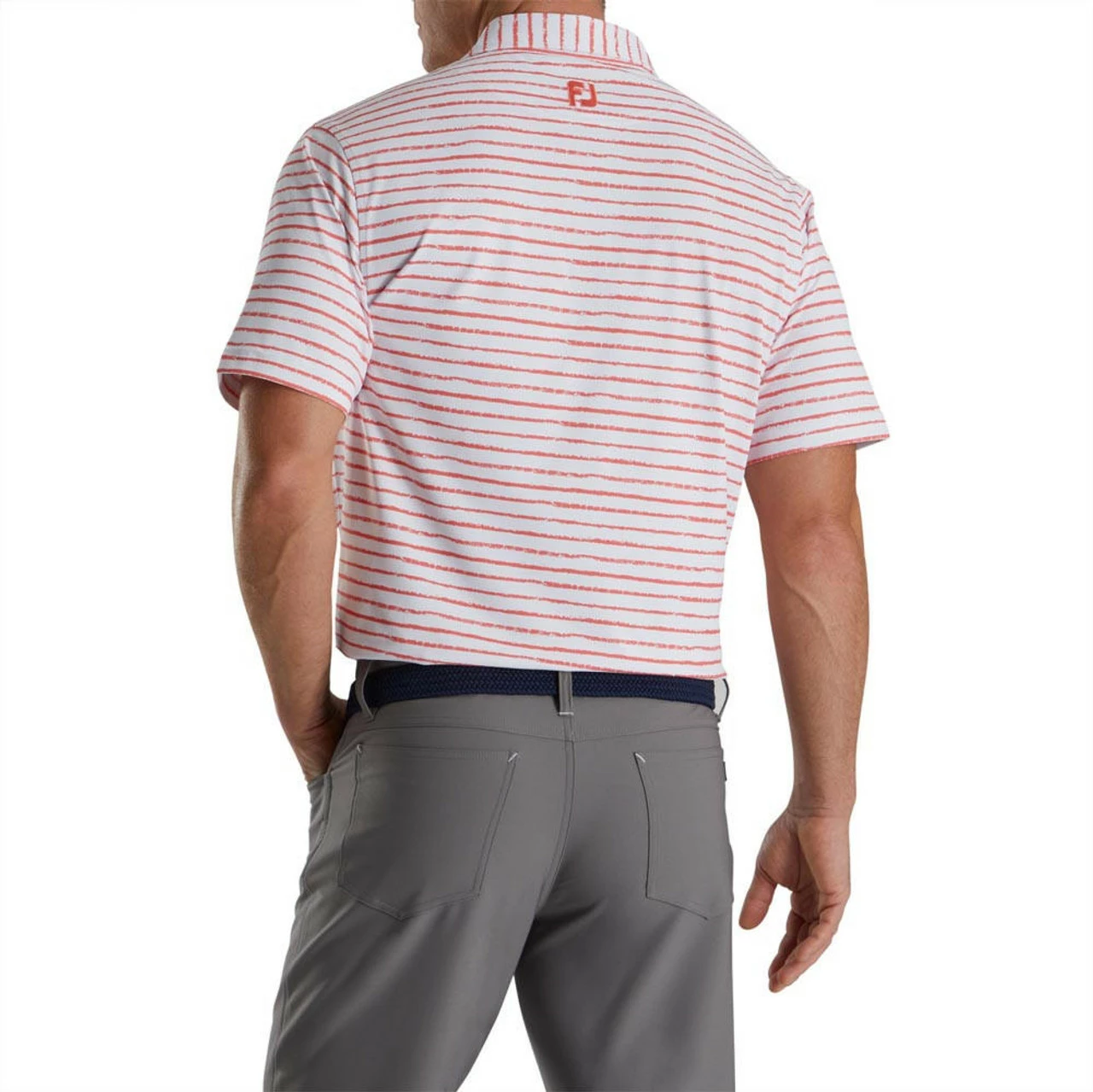 FootJoy Chalk Line Print Stretch Pique Self Collar Polo 8 FootJoy Chalk Line Print Stretch Pique Self Collar Polo - Image 6