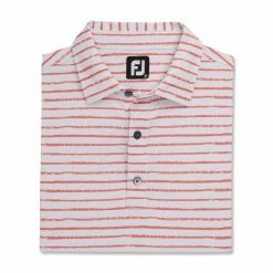 FootJoy Chalk Line Print Stretch Pique Self Collar Polo 21 FootJoy Chalk Line Print Stretch Pique Self Collar Polo -Shoes Sales Shop footjoy chalk line print stretch pique self collar polo white coral 04 71609.1673899455
