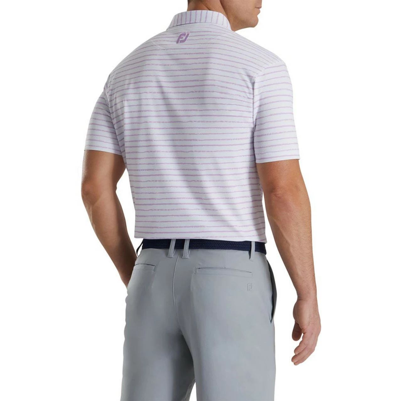FootJoy Chalk Line Print Stretch Pique Self Collar Polo 4 FootJoy Chalk Line Print Stretch Pique Self Collar Polo - Image 2
