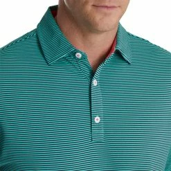 FootJoy Feeder Stripe Mix Stretch Pique Self Collar Polo 16 FootJoy Feeder Stripe Mix Stretch Pique Self Collar Polo -Shoes Sales Shop footjoy feeder stripe mix stretch pique self collar polo navy sea green 03 88271.1673902056