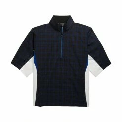 FootJoy FJ Hydrolite Short Sleeve Rain Shirt -Shoes Sales Shop footjoy fj hydrolite short sleeve rain shirt black royal plaid white 01 07642.1676494364