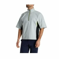 FootJoy FJ Hydrolite Short Sleeve Rain Shirt -Shoes Sales Shop footjoy fj hydrolite short sleeve rain shirt black silver lime 02 04679.1676494361