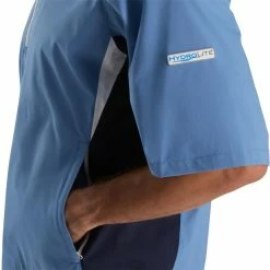 FootJoy FJ Hydrolite Short Sleeve Rain Shirt -Shoes Sales Shop footjoy fj hydrolite short sleeve rain shirt indigo navy 04 83248.1676494358