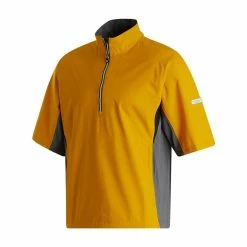 FootJoy FJ Hydrolite Short Sleeve Rain Shirt -Shoes Sales Shop footjoy fj hydrolite short sleeve rain shirt mustard charcoal black 01 53492.1676494358