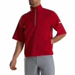 FootJoy FJ Hydrolite Short Sleeve Rain Shirt -Shoes Sales Shop footjoy fj hydrolite short sleeve rain shirt red 02 98762.1676494360
