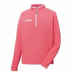 FootJoy Fleece 1/4 Zip With Contrast Trim -Shoes Sales Shop footjoy fleece 1 4 zip with contrast trim cape red white 01 85069.1632772100
