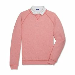 FootJoy French Terry Crewneck -Shoes Sales Shop footjoy french terry crewneck coral heather 04 75153.1673905623