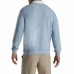 FootJoy French Terry Crewneck -Shoes Sales Shop footjoy french terry crewneck dove grey heather 02 41770.1673902079