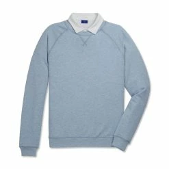 FootJoy French Terry Crewneck -Shoes Sales Shop footjoy french terry crewneck dove grey heather 04 90327.1673904536