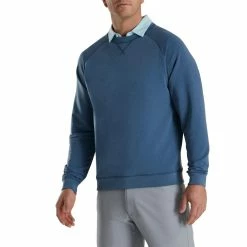 FootJoy French Terry Crewneck -Shoes Sales Shop footjoy french terry crewneck ink heather 01 69774.1673900337