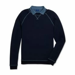 FootJoy French Terry Crewneck -Shoes Sales Shop footjoy french terry crewneck navy 04 46401.1673904993
