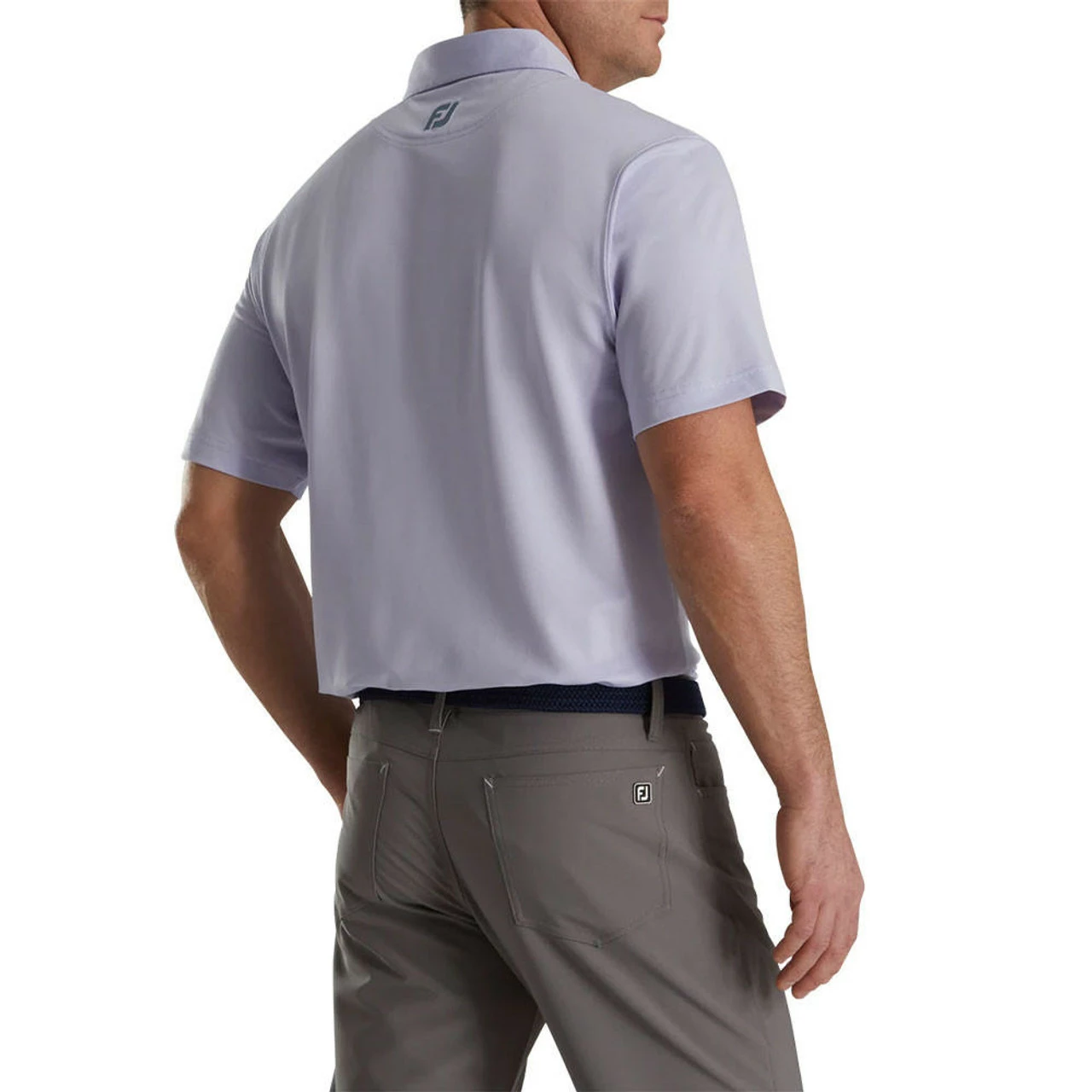 FootJoy Heather Stretch Pique Solid Self Collar Polo - FJ Logo 4 FootJoy Heather Stretch Pique Solid Self Collar Polo - FJ Logo - Image 2