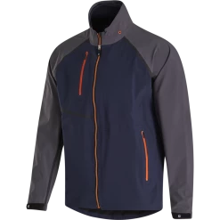FootJoy HydroTour Rain Jacket -Shoes Sales Shop footjoy hydrotour rain jacket navy charcoal orange 01 82710.1646061159