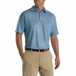 FootJoy Jungle Leaf Print Lisle Self Collar Polo 18 FootJoy Jungle Leaf Print Lisle Self Collar Polo -Shoes Sales Shop footjoy jungle leaf print lisle self collar polo denim dusty purple 01 73314.1673903792