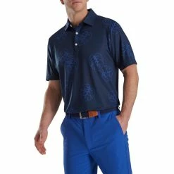 FootJoy Jungle Leaf Print Lisle Self Collar Polo 22 FootJoy Jungle Leaf Print Lisle Self Collar Polo -Shoes Sales Shop footjoy jungle leaf print lisle self collar polo navy tonal 01 19966.1673902085