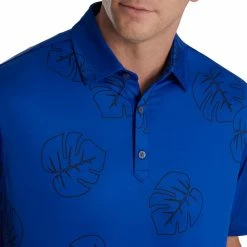 FootJoy Jungle Leaf Print Lisle Self Collar Polo 16 FootJoy Jungle Leaf Print Lisle Self Collar Polo -Shoes Sales Shop footjoy jungle leaf print lisle self collar polo ocean black 03 84716.1673906164