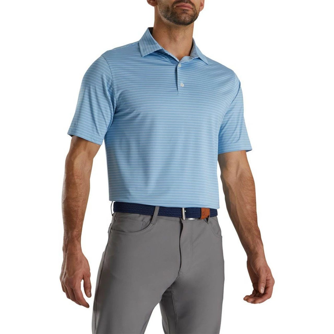 FootJoy Lisle Classic Pencil Stripe Polo 19 FootJoy Lisle Classic Pencil Stripe Polo - Image 17